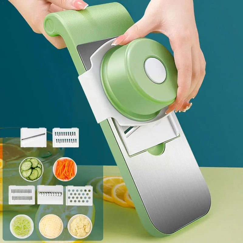 5 in 1 Vegetable Cutter | Multi Stainless Steel Veg Slicer