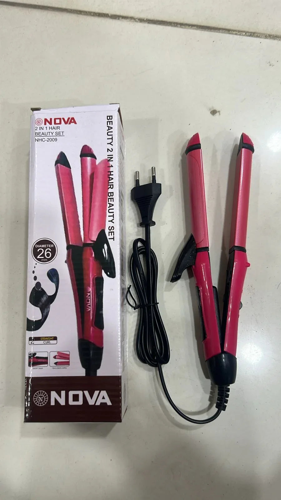 Nova 2‑in‑1 Hair Straightener & Curler