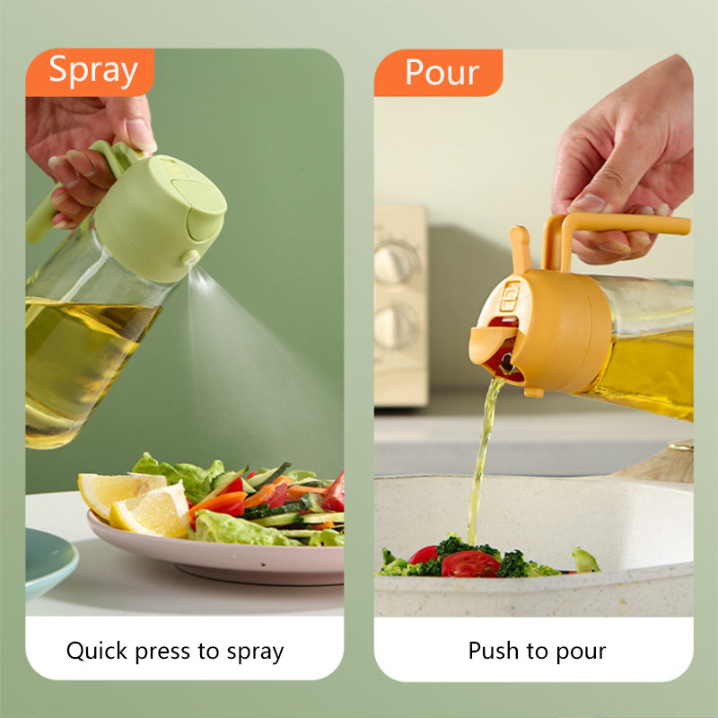 2 in 1 Oil Spray Dispenser Bottle 600ml - Kitchen