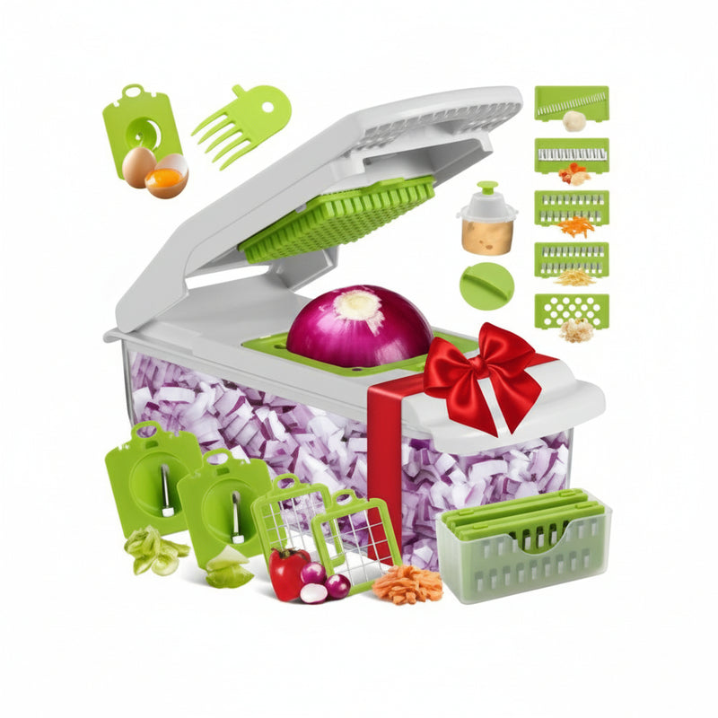 16 In 1 Multifunctional Vegetable Slicer Cutter Shredders Slice With Basket For Fruits Potato And Vegetables