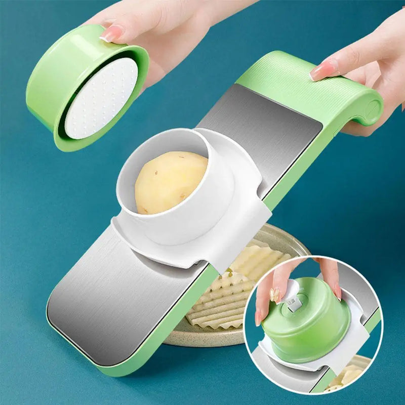 5 in 1 Vegetable Cutter | Multi Stainless Steel Veg Slicer