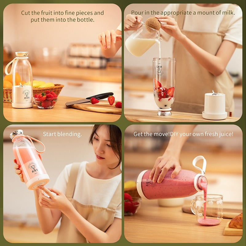 Portable Electric USB Juicer Bottle| 420 ML Rechargeable Mixers & Blender